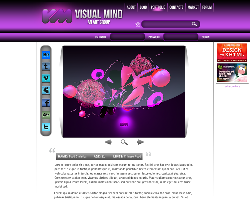 Visual Mind Template