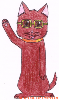 Mascot Cat colored pencil