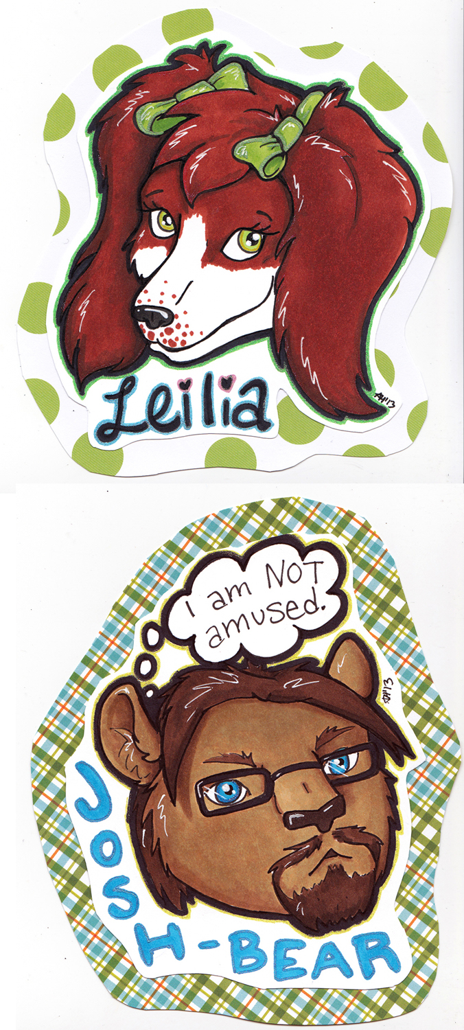 Leilia and Josh Badges