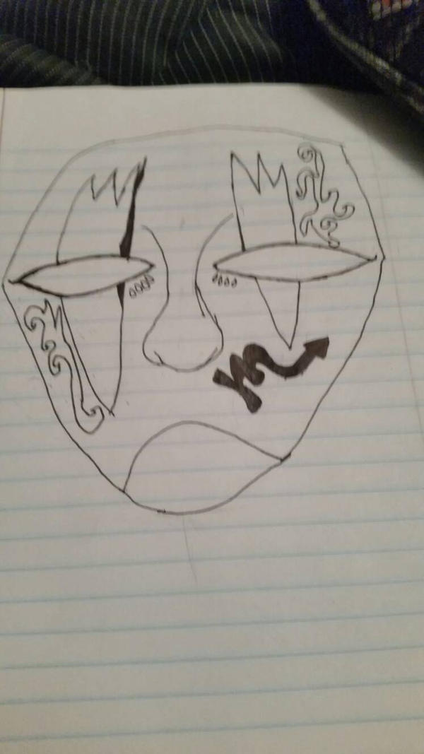 my own uncolored hollywood undead mask 