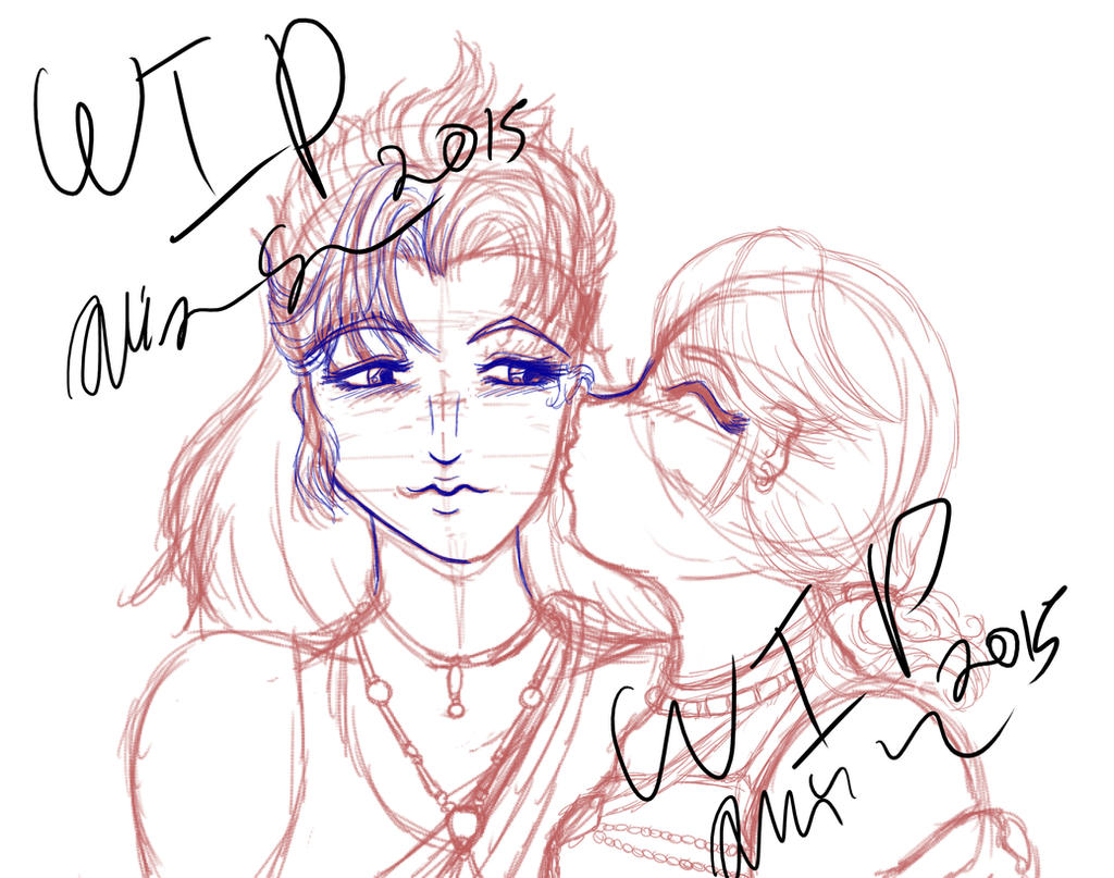 Fang X Vanille WIP by CodeMonkeyArts on DeviantArt