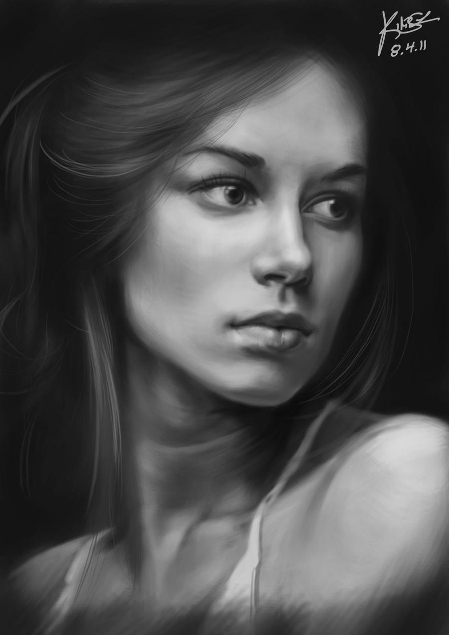 Female Portrait Study by KimiSz on DeviantArt