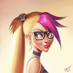 Punk Geek Girl Portrait