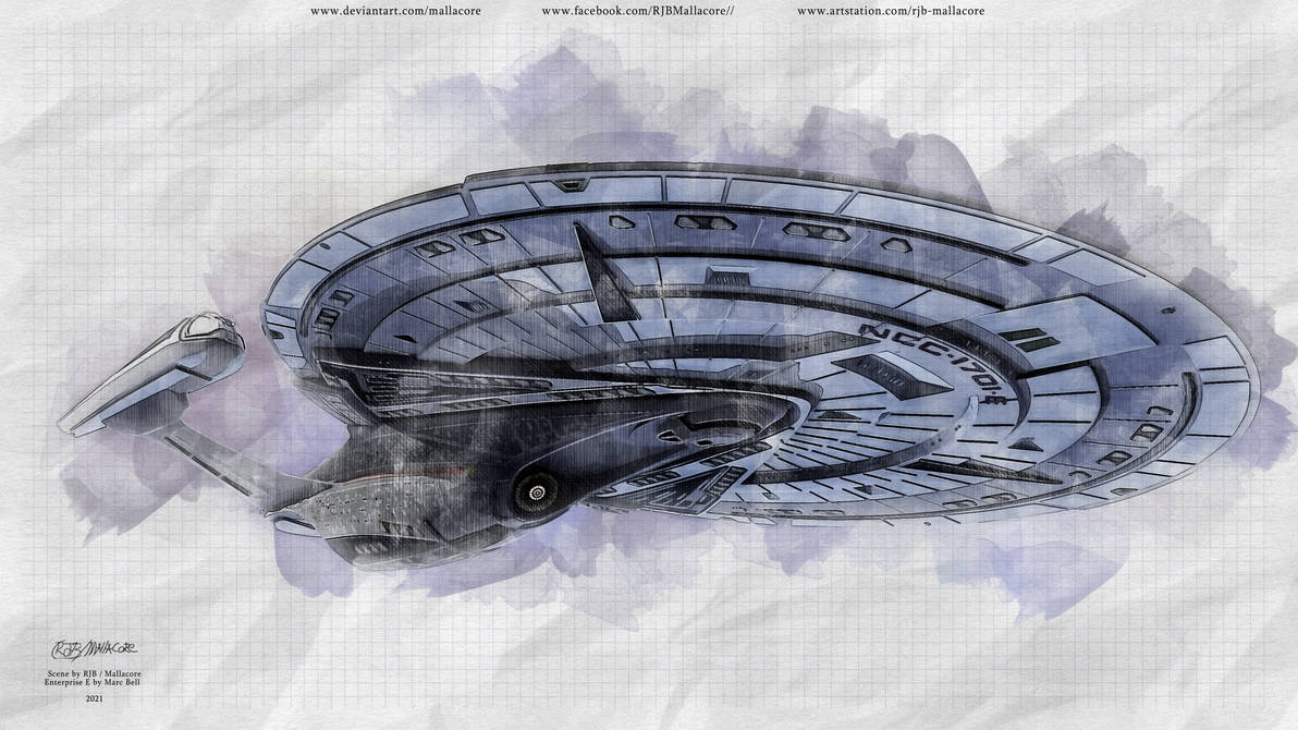 Star Trek Sovereign Sketch Style 2021 by Mallacore on DeviantArt