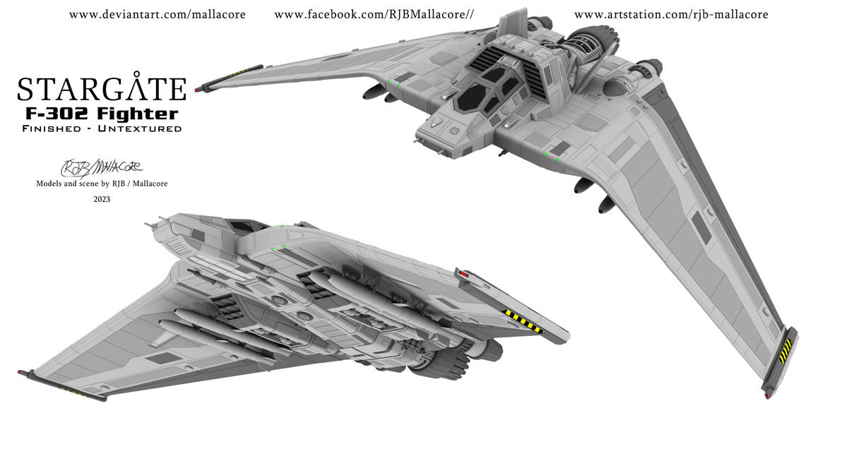 Stargate - F-302 Fighter by Mallacore on DeviantArt