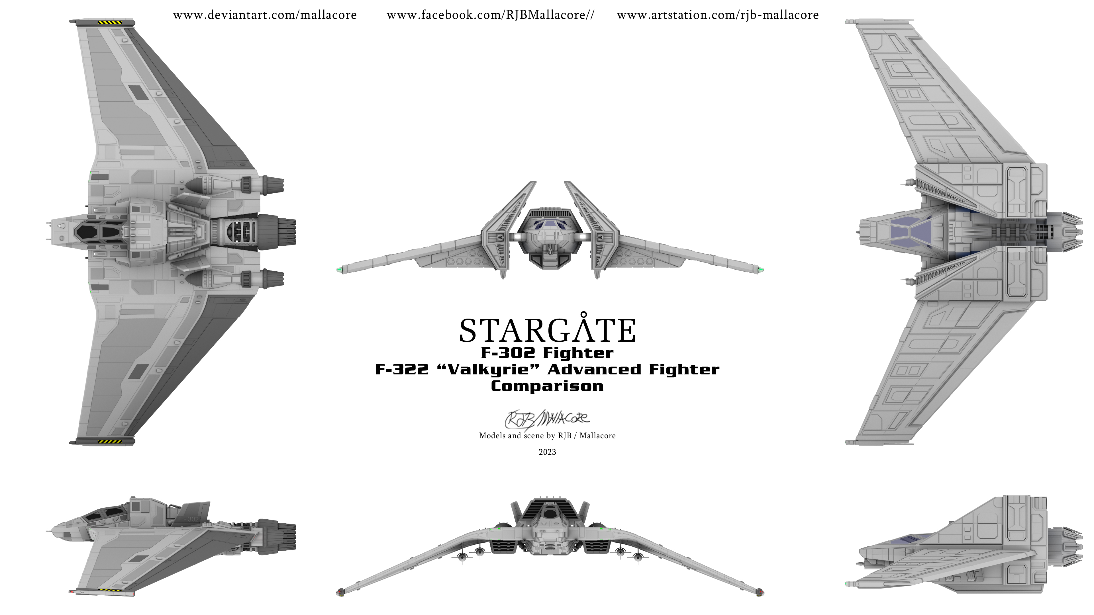 Stargate - F-302 and F-322 size comparison. by Mallacore on DeviantArt