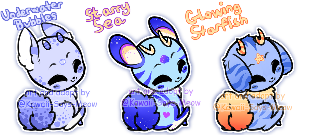 CLOSED [Adopt Batch] Sea-Themed Jackalopes