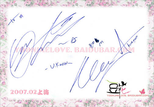 YunJae autograph