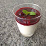 Yogurt mousse with berry compote