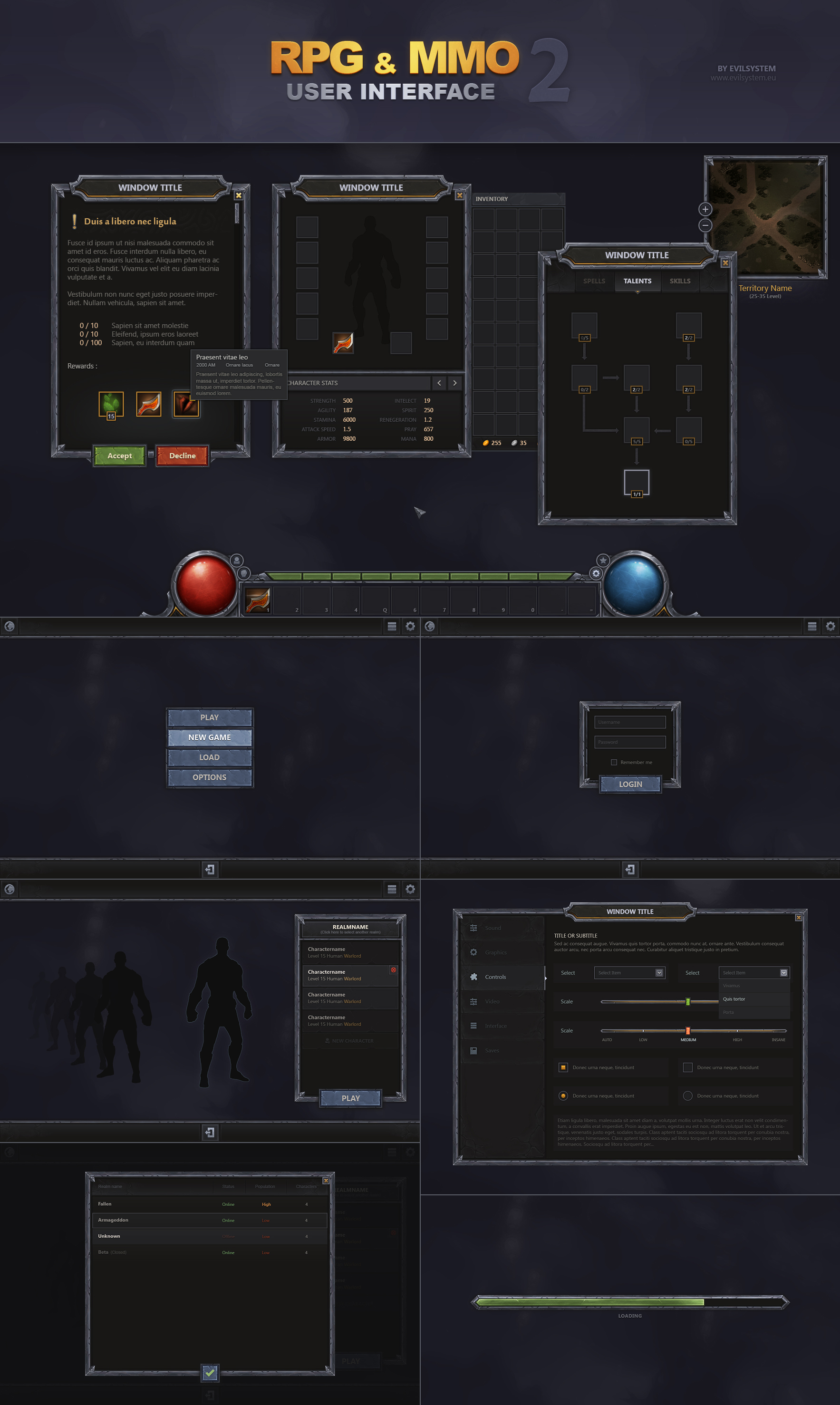 RPG and MMO UI 2 by Evil-S on DeviantArt
