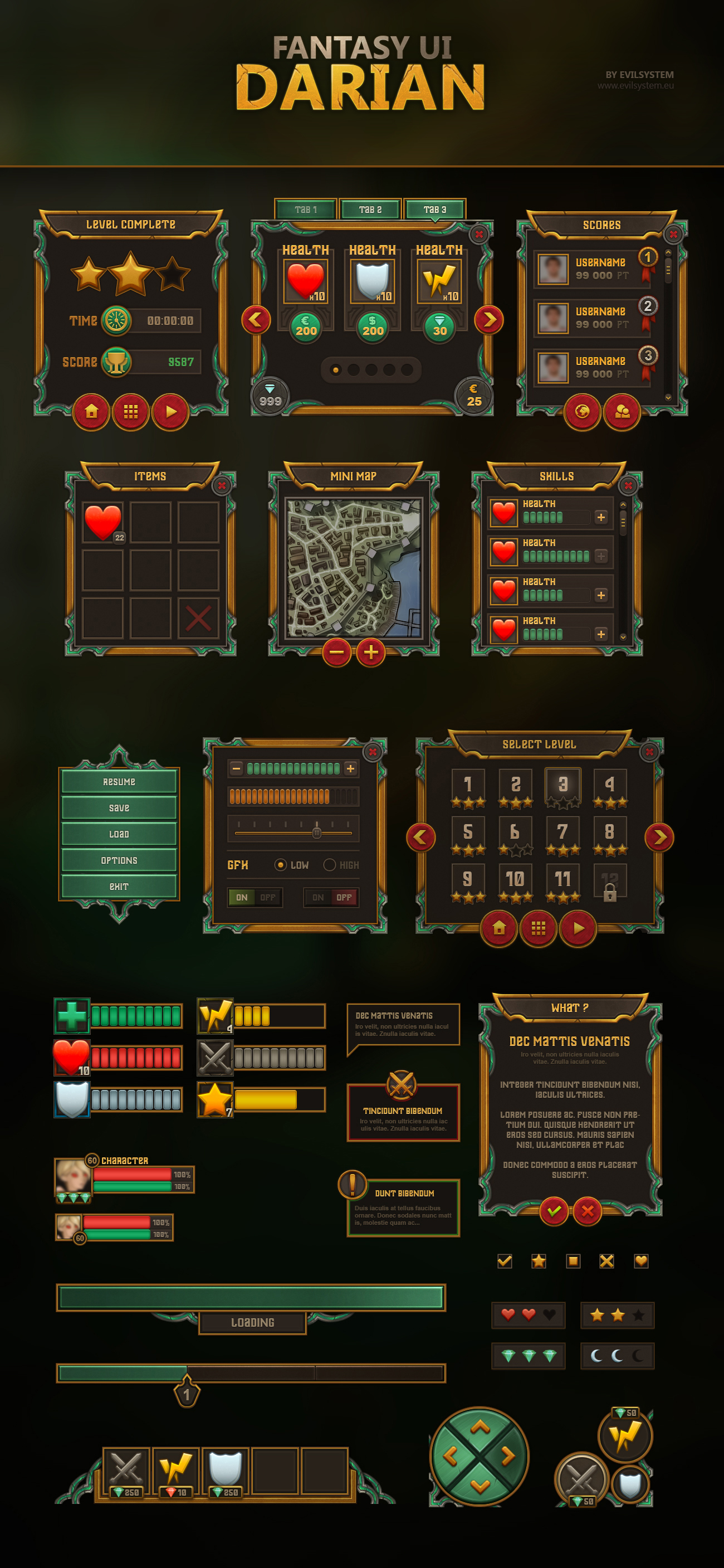 Deviantart Ui Fantasy UI - Darian by Evil-S on DeviantArt