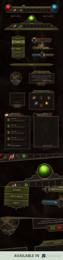 RPG and MMO User Interface