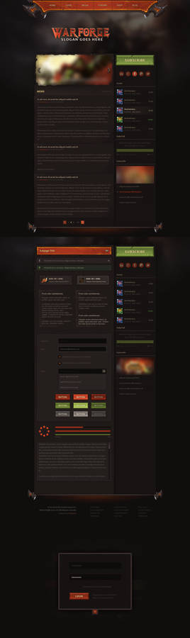 Warforge - Game Website Design