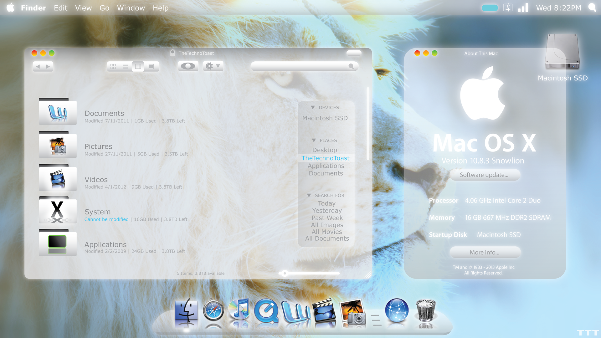 Mac OS X SnowLion Concept