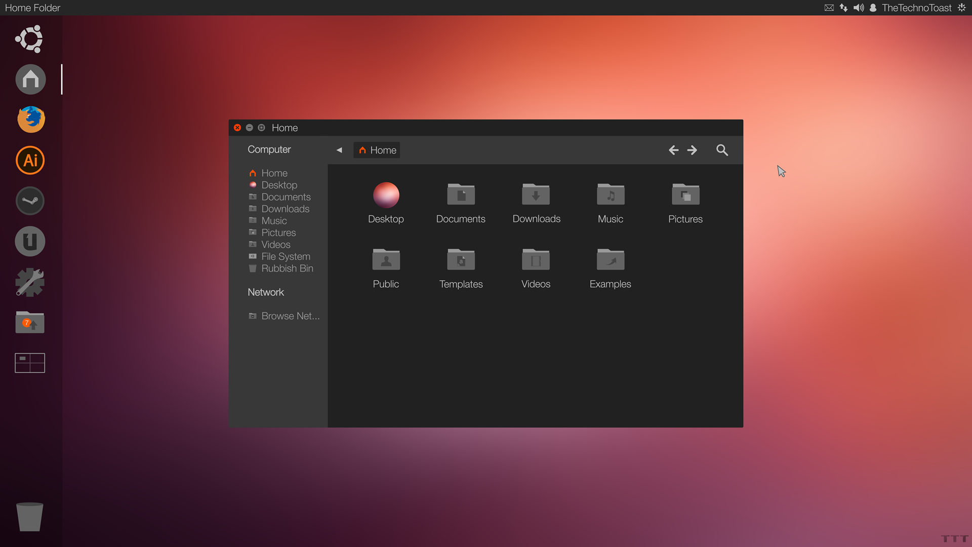 Ubuntu Flat UI Concept