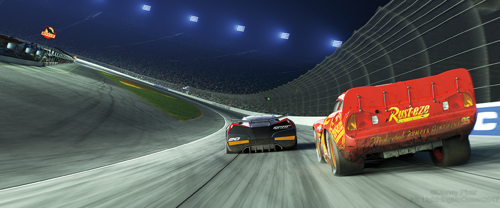 Cars 3 Lightning McQueen vs Jackson Storm 1000x416