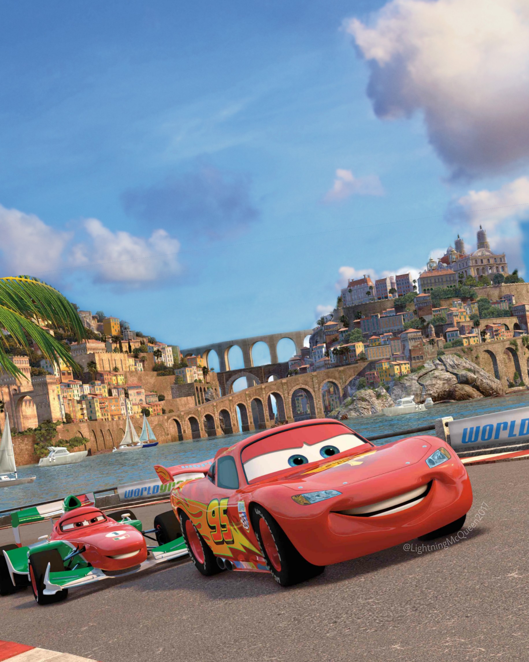 Cars 2 Lightning McQueen and Francesco Bernoulli by