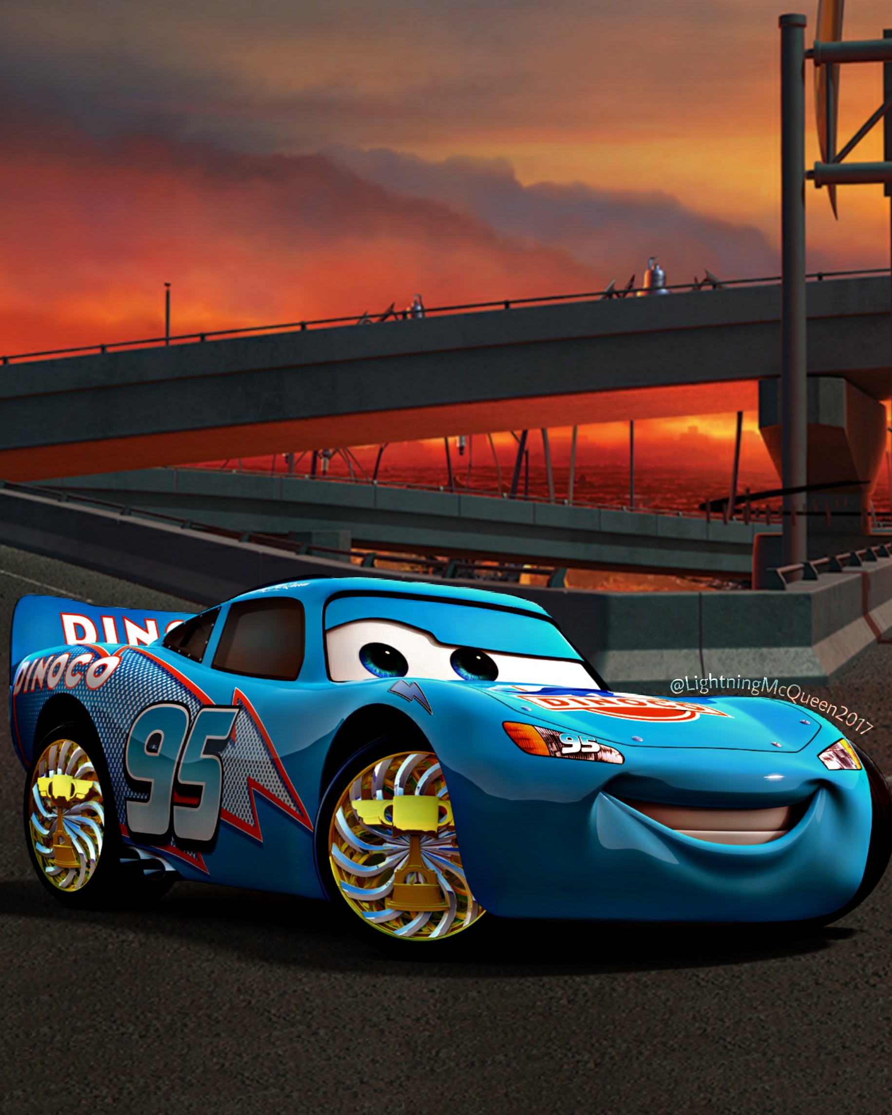 Cars: Dinoco Lightning McQueen by LightningMcQueen2017 on DeviantArt