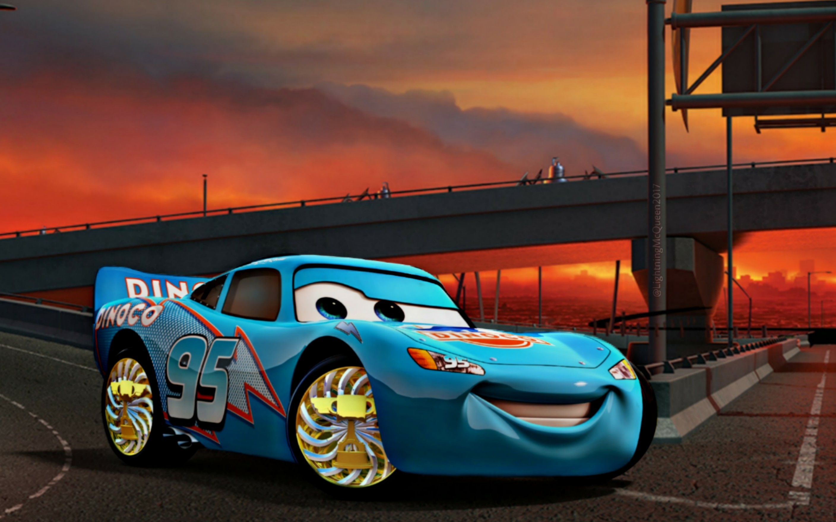 Cars: Dinoco Lightning McQueen by LightningMcQueen2017 on DeviantArt