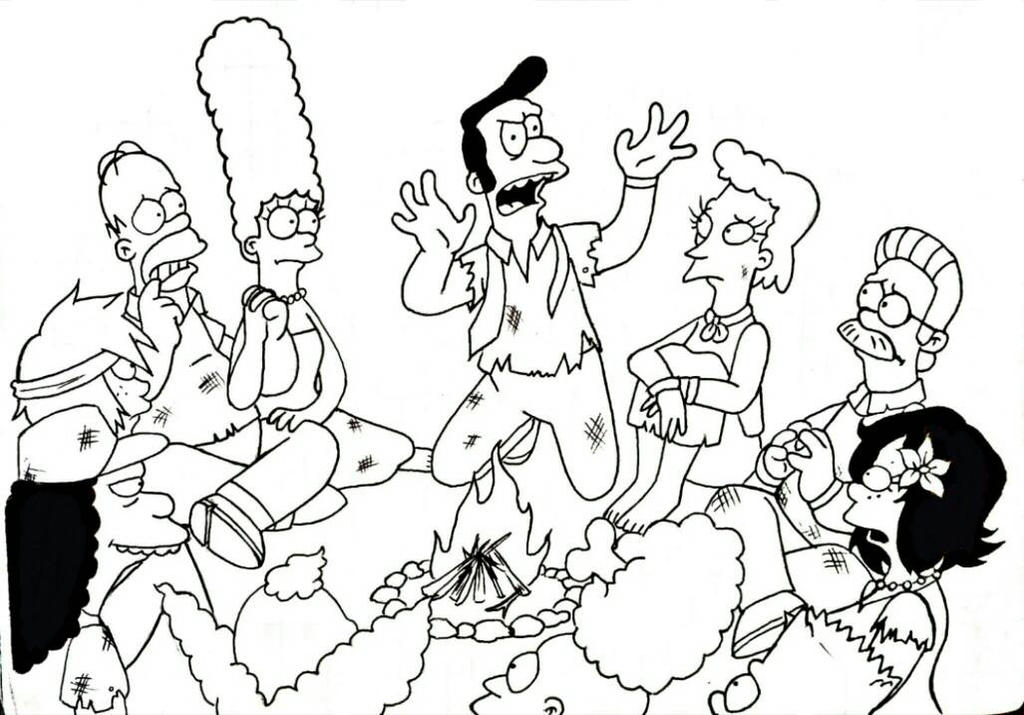 Simpsons Desolate the simpsons on a desert island by panda-bormor on DeviantArt