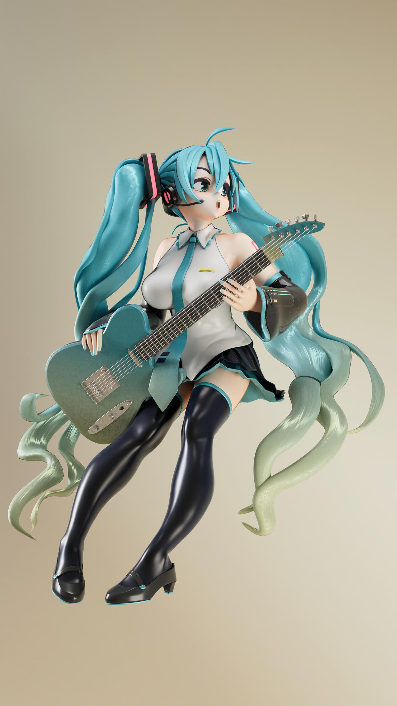 Hatsune Miku 3D Model by Chris-Motor on DeviantArt