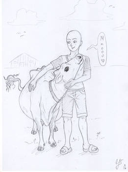 The hero and the pregnant cow