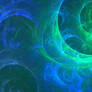 Teal / Green Fractal Wallpaper