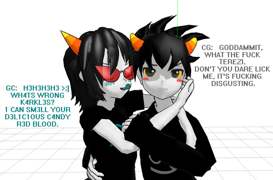 MMD WIP- Terezi and Karkat