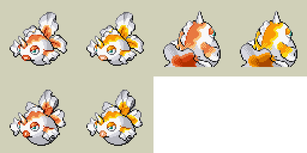 Emerald Inflation Goldeen Sprite Sheet (Emerald) - Inflation Edit by Librechu on DeviantArt