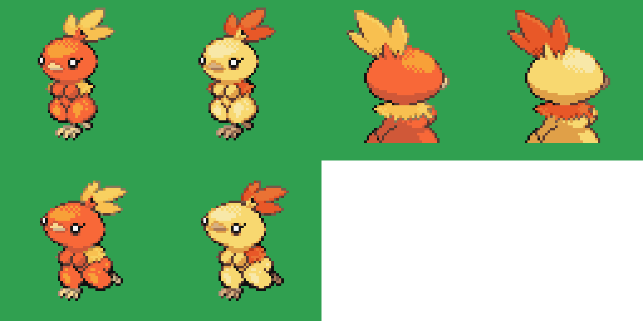 Torchic Back Torchic Sprite Sheet (Emerald) - Thicc Edit by Librechu on DeviantArt