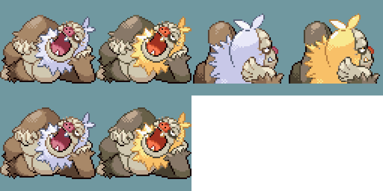 Slaking Sprite Sheet (Emerald) - Thicc Edit by Librechu on DeviantArt