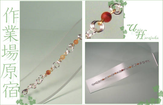 Carnelian and Chain Bracelet