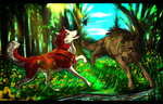 Collab| Balto and Jenna by PricklyAlpaca