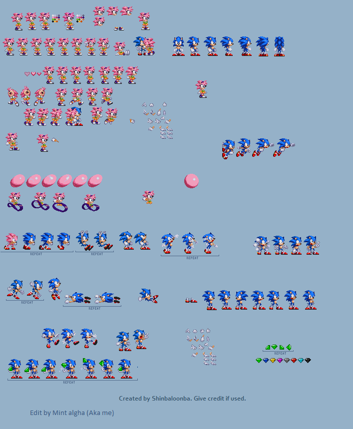 SCDR Amy Sprites [Sonic the Hedgehog Forever] [Mods]