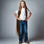 Boy with Very Long Hair