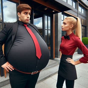 Stuffed Waiter and Shocked Waitress