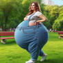 Going for a walk with my huge Belly.