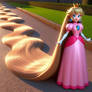 Princess Peach becomes Rapunzel???