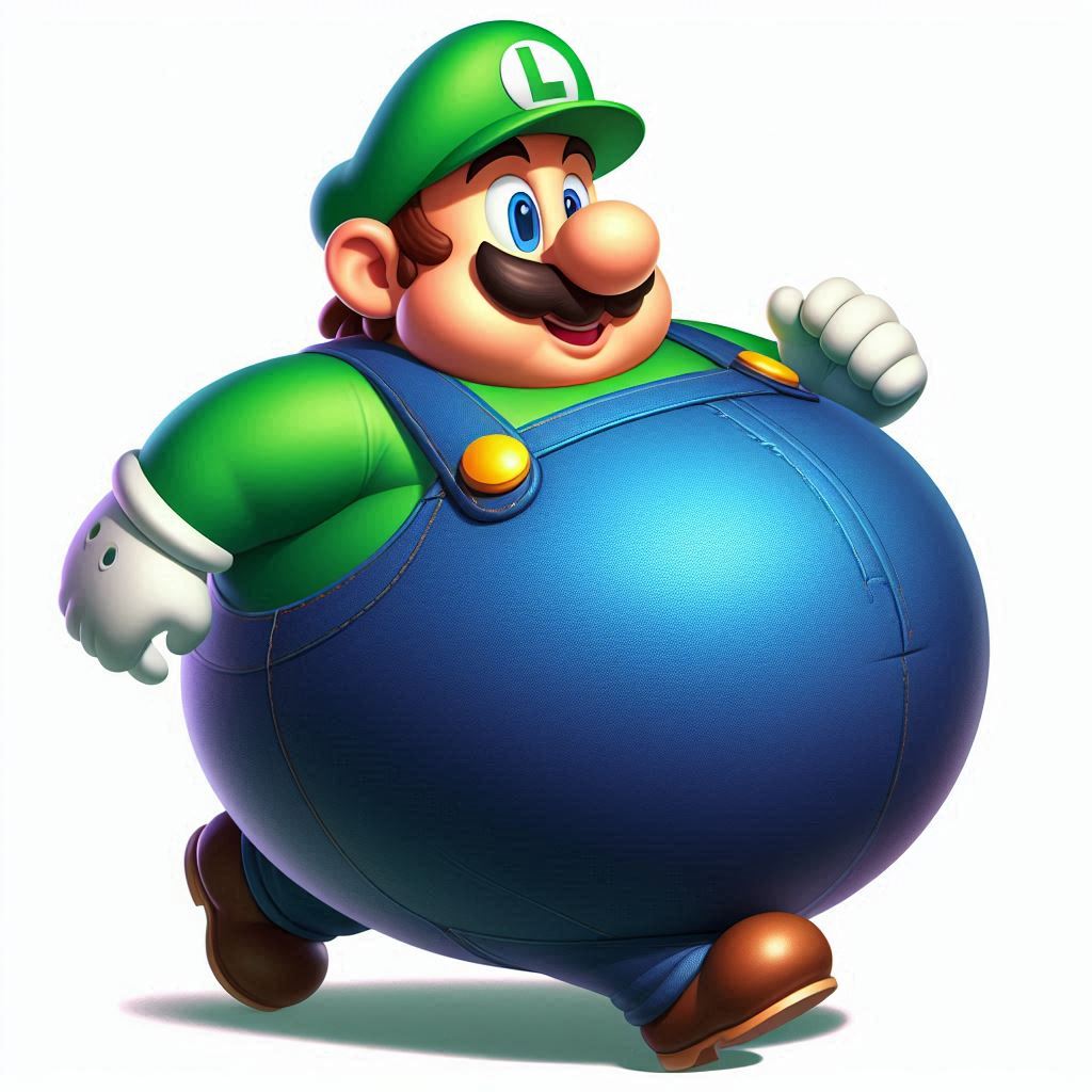 Luigi gains a few pounds