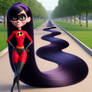 Violet Parr with absurdly long hair