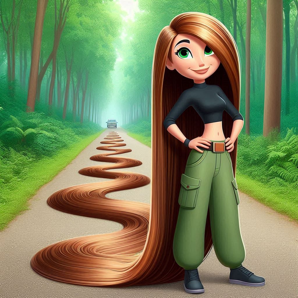 Kim Possible and her very long hair