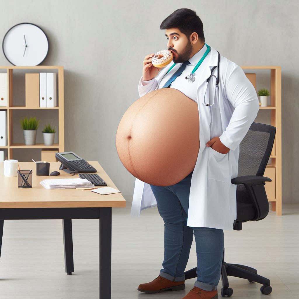 The Doctor's massive belly