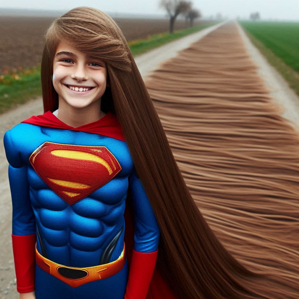 Ready for Halloween with my insanely long hair