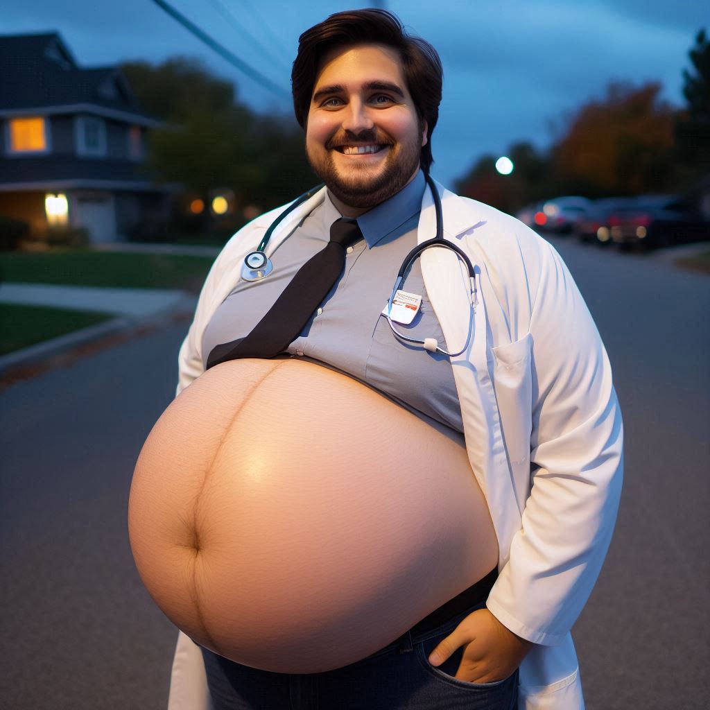 Dad's Overstuffed Halloween Belly