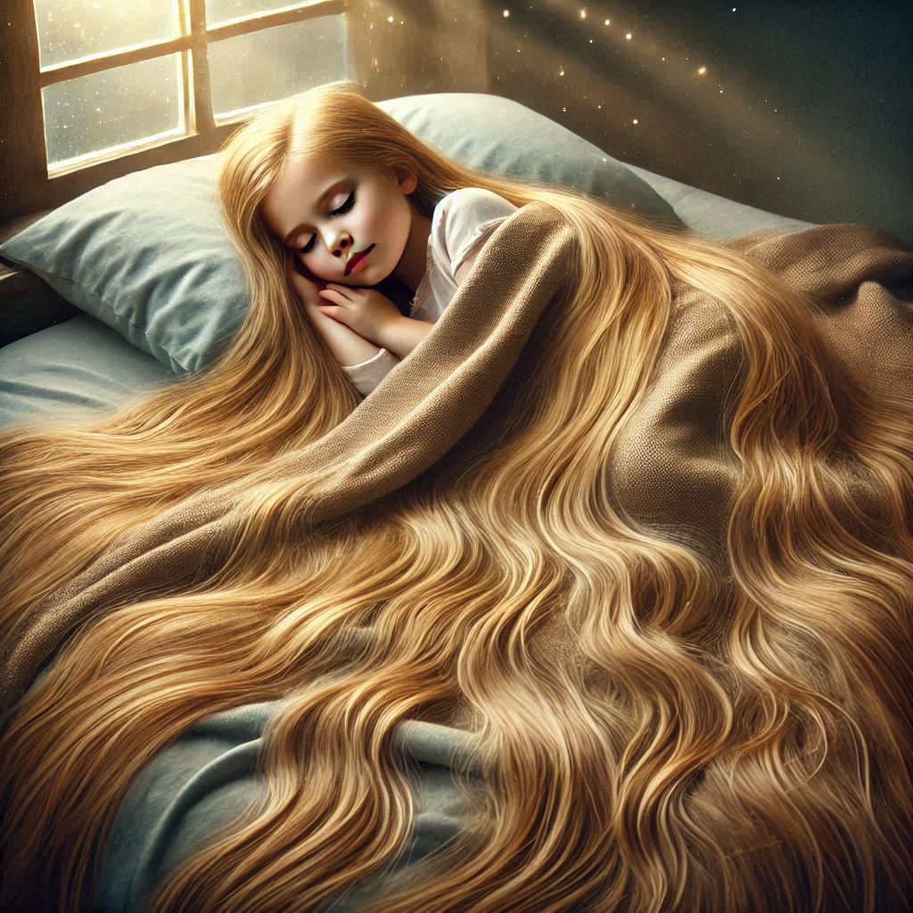 My Long Hair is my sleeping companion