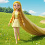 Honey Lemon and her Rapunzel-esque long hair.