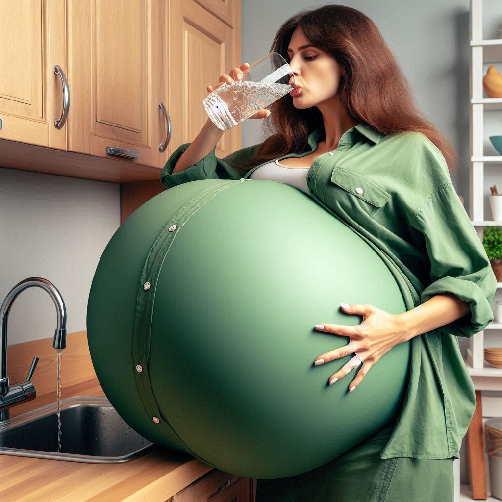 Having a huge pregnant belly makes me thirsty