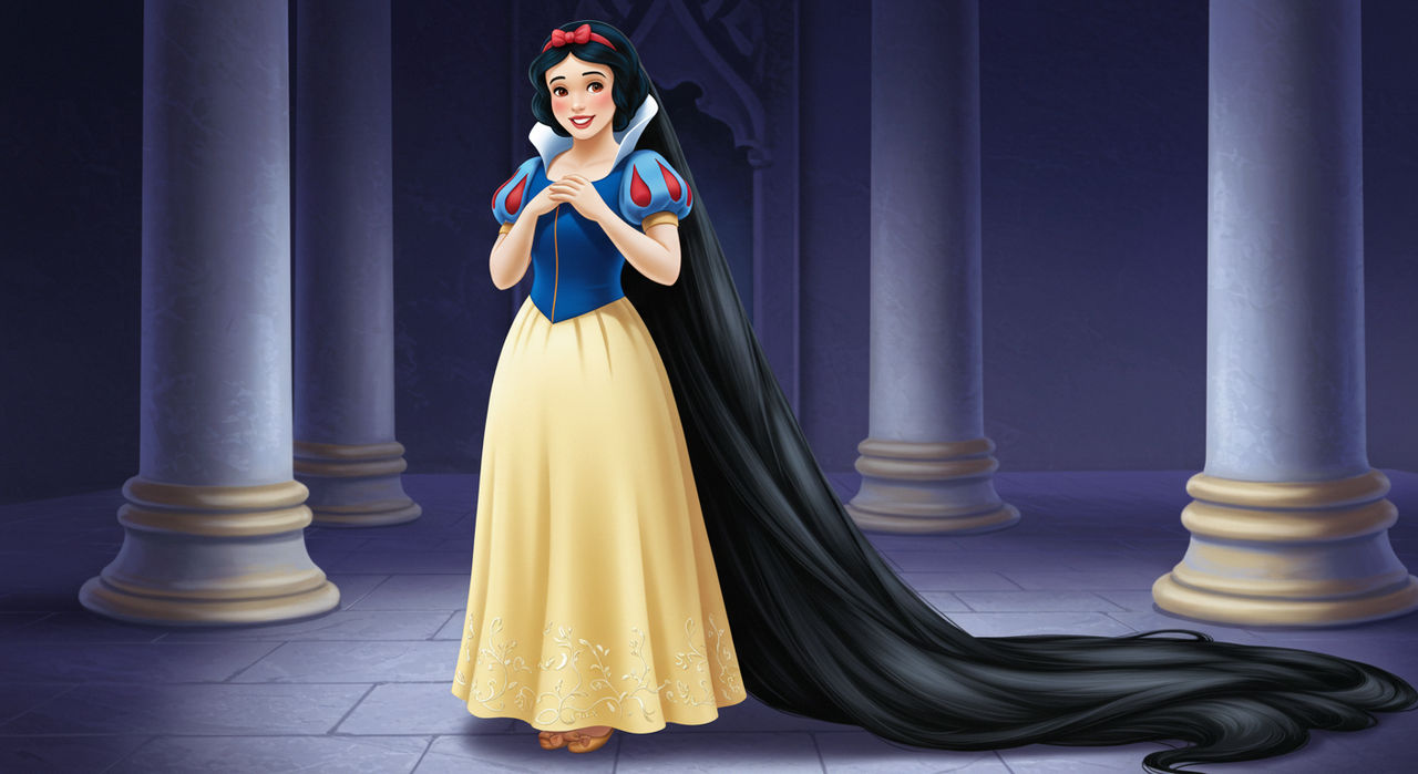 Snow White grows her hair