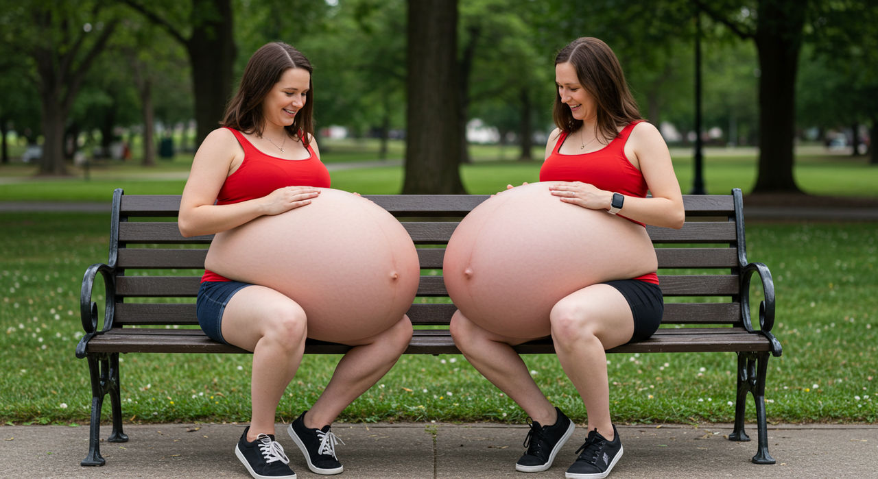 2 Surrogate Pregnant Moms with Huge Bellies
