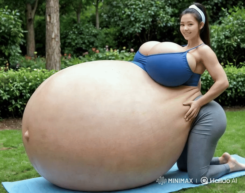 Doing Yoga and rubbing my insanely large belly